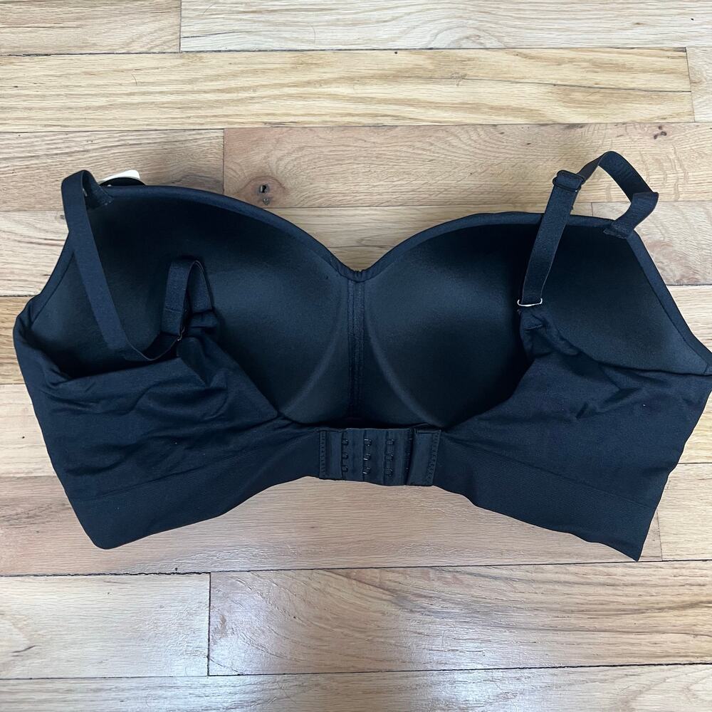 NEW TrueKind Women's L Supportive Comfort Wireless Shaping Bra Black T Shirt - Picture 2 of 8